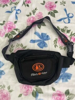Tito's Black Logo Belt Bag with Adjustable Branded Strap
